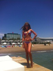 hot babe in bikini at vacation