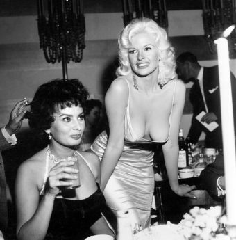 famous photo Sophia Loren with with Jayne Mansfield 2