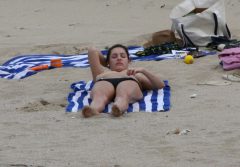 Kelly Brook topless on the beach photo 8
