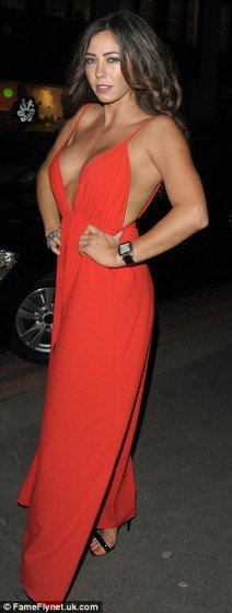 Pascal-Craymer big ample cleavage in plunging dress