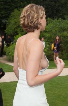 Jennifer Lawrence sideboobs and nipslip