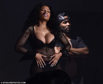 Nicki Minaj boobs pop out