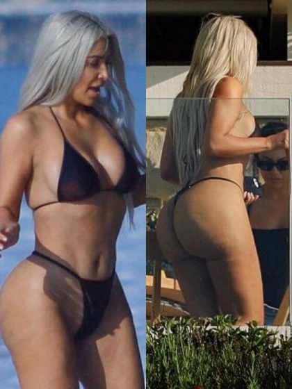 Kim Kardashian with sexy black bikini hits Malibu beach