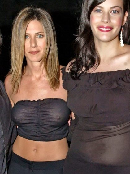 Jennifer Aniston see-through pics on a night-out