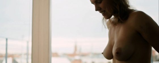 Sex scene of busty actress Mara Scherzinger in Night Out (2018)