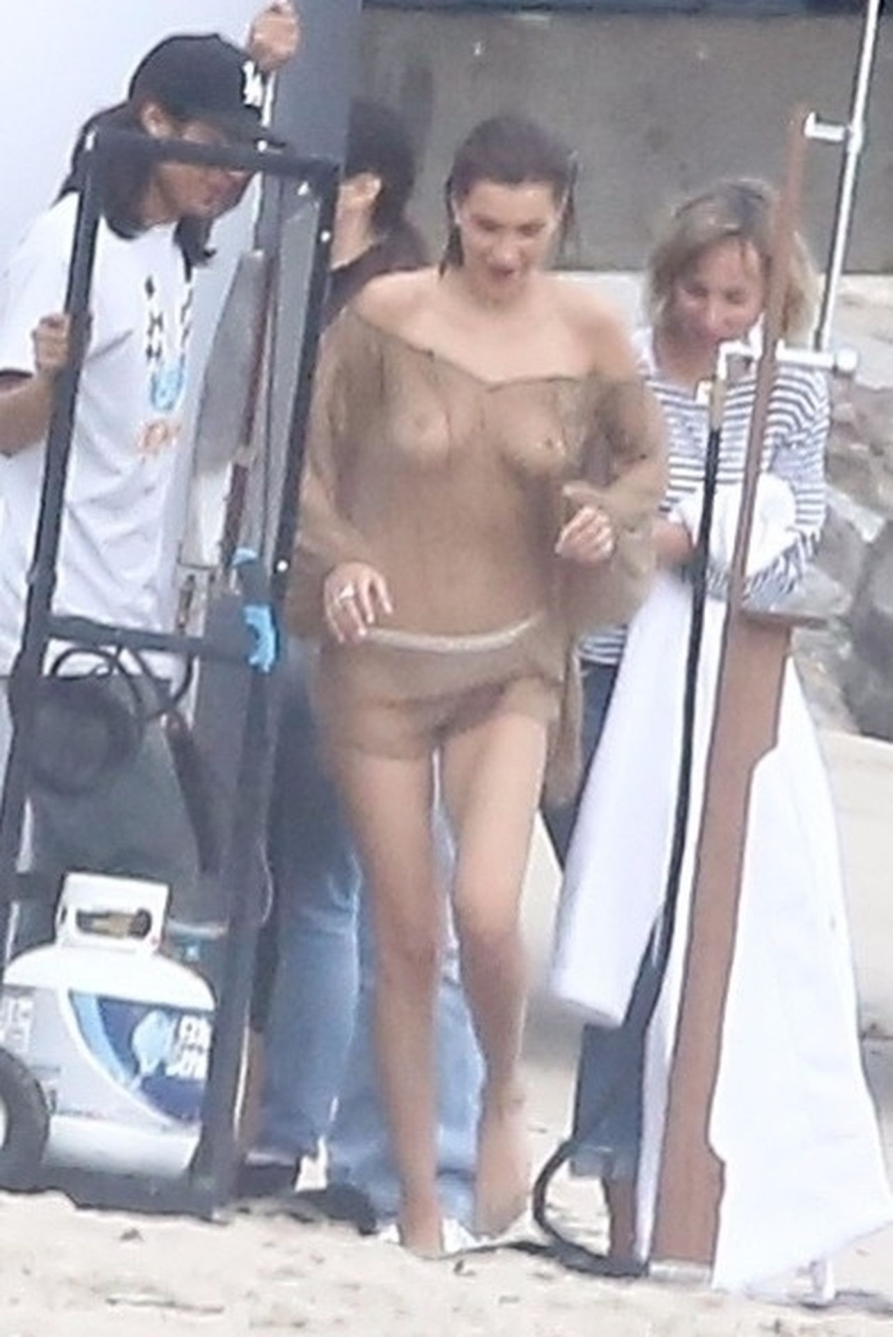 Bella Hadid leaves little to the imagination wearing a sheer blouse and  matching bottoms for bikini photo shoot · Pandesia World