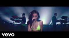 Young American singer sexy appearance in her music video