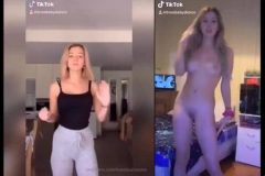 sexy naked girl dressed-undressed dancing
