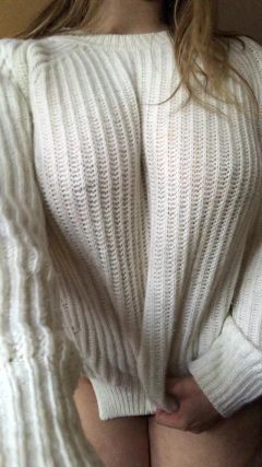 busty sweater sexy young woman with big tits