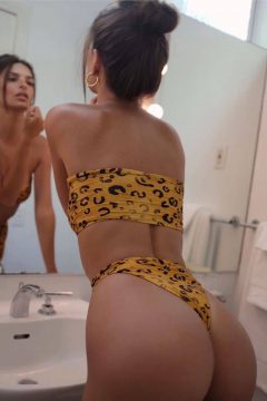 Celebrity babe with hot ass in thong bikini