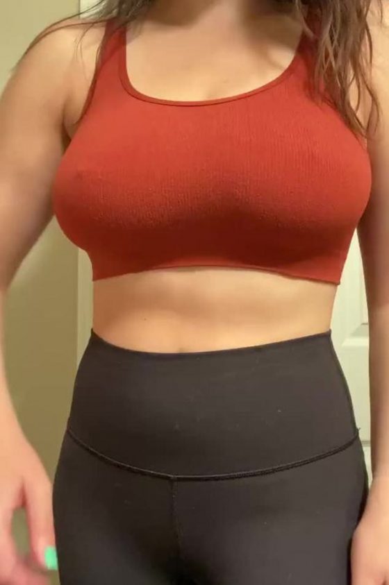 TittyDrop from a busty fit woman (gif)