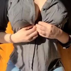 hot busty amateur unbutton her shirt