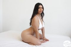 Lustful busty pornstar Violet Myers nude strip 2