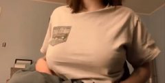 amateur lage breasts braless blouse
