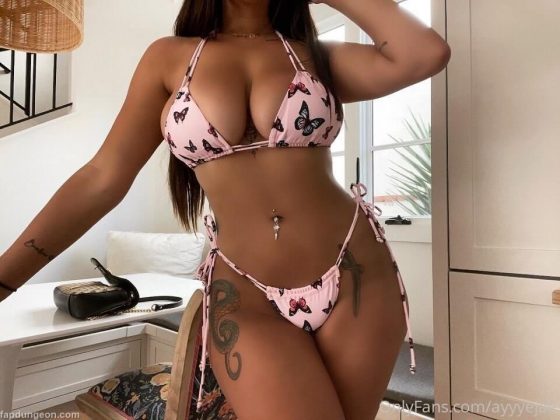 curvy girl in tiny bikini