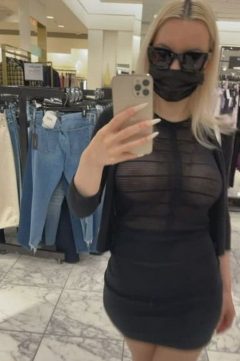 Busty mommy see-through top