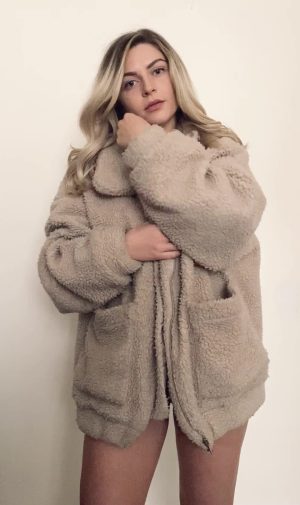 sexy woman with coat
