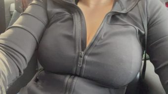 busty mom with sexy athletic sweater