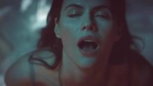 Alexandra Daddario lustful scene in Mayfair Witches, 2023 (gif)