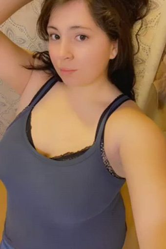 cute girl with big tits in t-sahirt
