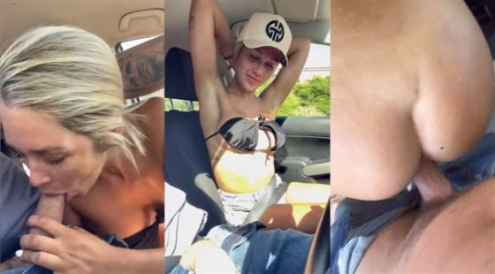 Ravishing girlfriend sex tape in the car (video)