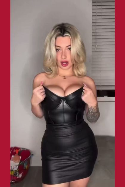 Oops! My tits pop out during a TikTok! (gif)