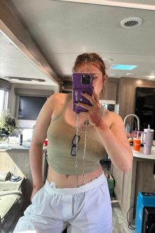 Bella Thorne Braless Sheer Selfie!