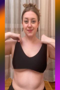 real amateur with big boobs in bra