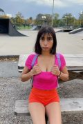 amateur girl flashing tits in public outdoors