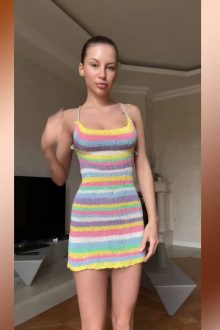 Pretty slender girl with boobs homemade on/off (gif)
