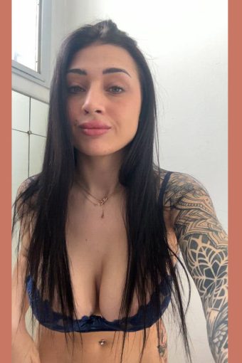 sexy woman with big tits in bra