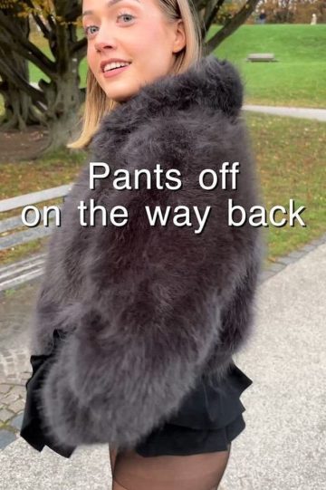 Can’t finish a walk without getting a bit naughty (gif)