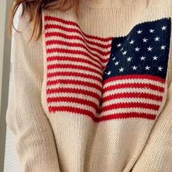 busty amateur with braless american sweater