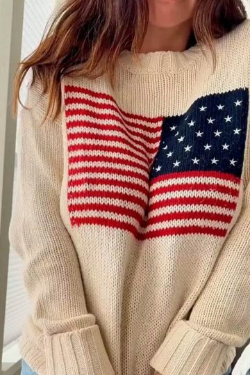 American busty sweater reveal (short video)