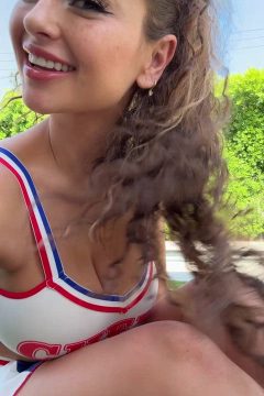 Detailed action scene American busty cheerleader pantyless Ass Pussy view Porn GIF NSFW reel