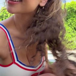 Detailed action scene American busty cheerleader pantyless Ass Pussy view Porn GIF NSFW reel