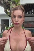 Bikini boobs Reveal: Vixen Influencer frees herself in exotic destination - intense gif peview