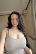 tempting amateur girl with big natural boobs in braless top