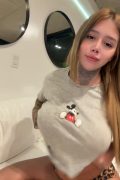 Younger babe reveals her big tits under braless blouse - short video frame