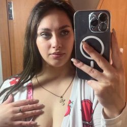 Big saggy breasts MILF homemade selfie - premium XXX poster