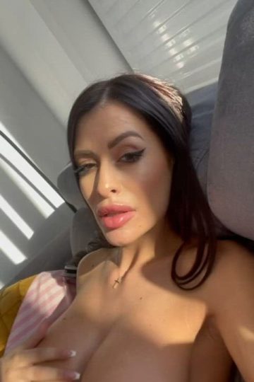 Lascivious nude woman with sexy body in a video selfie