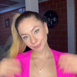 Fascinating Reveal: Big Tits Popping Out of Braless Pink Top - trending snapshot