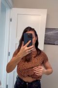 Mirror Big Knockers Reveal: Busty amateur video selfie - short video frame