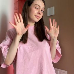On/Off full frontal nudity with banana tits tease - short video frame
