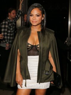 Christina Milian Areola in Black Lace Bra-feature-image