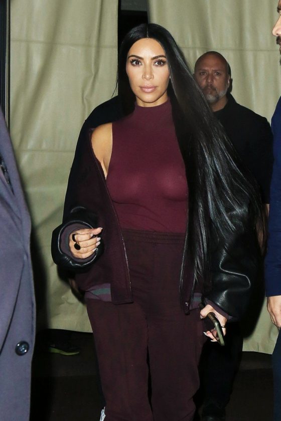 Kim Kardashian she-through blouse photo