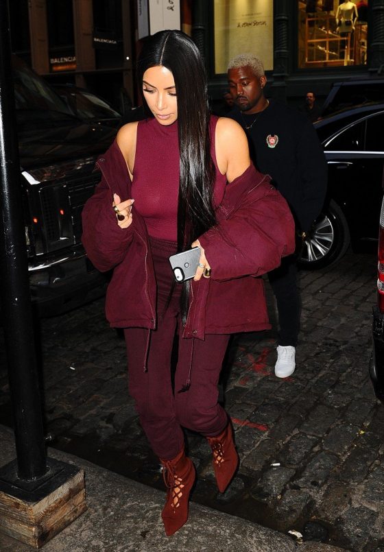 Kim Kardashian see-through in public