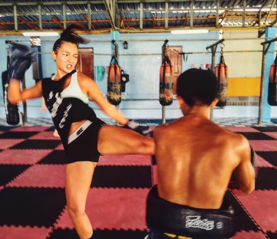 model Mia Kang in martial arts