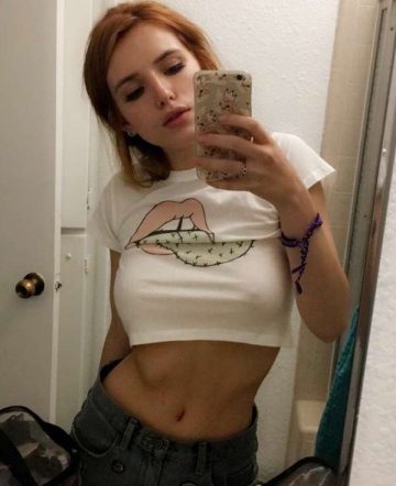 Bella Thorne Sexy Selfie with Hard Nipples Visible photo