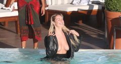 Candice Swanepoel nip-slip